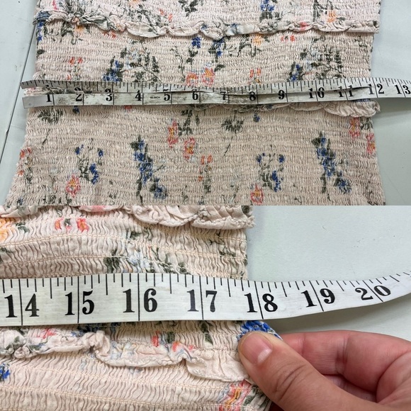 Saylor Althea Floral Smocked Midi Dress Cream - Picture 11 of 14